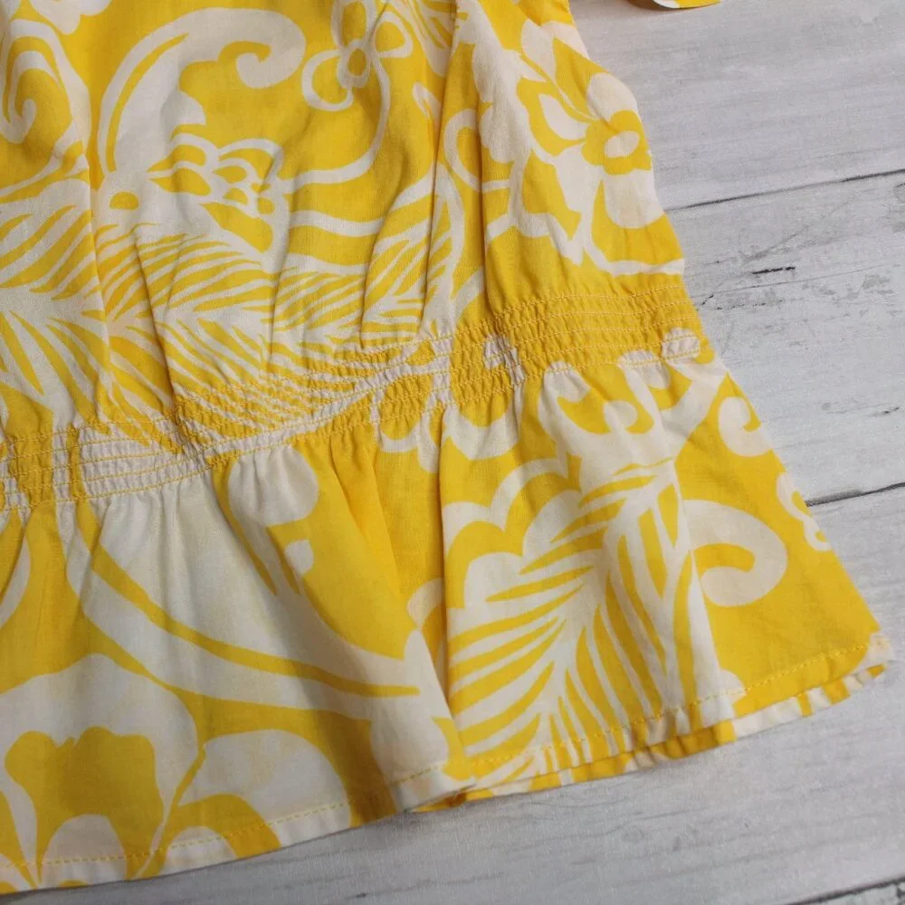Gymboree Vintage Girl's Top Shorts Ring Size 4 Yellow Geo Collection Lot